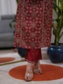 Aari Bloom – Printed Kurta Set with Malmal Dupatta