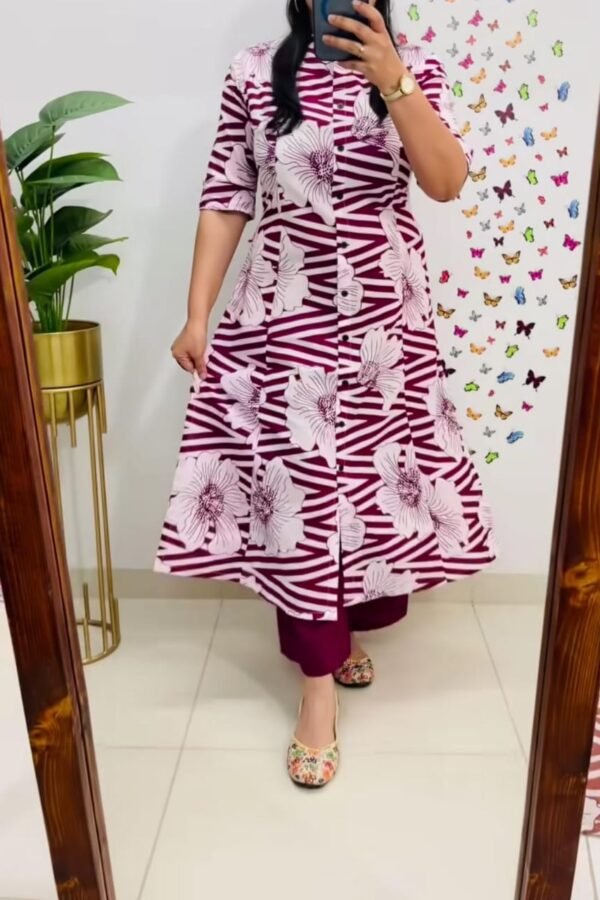 Lavishka – Discharge Print A-Line Cotton Co-ord Set