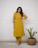 "Dazy - Sequine"& Thread Embroidered Cotton Kurta Set
