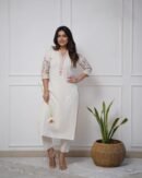 "Dazy - Sequine"& Thread Embroidered Cotton Kurta Set