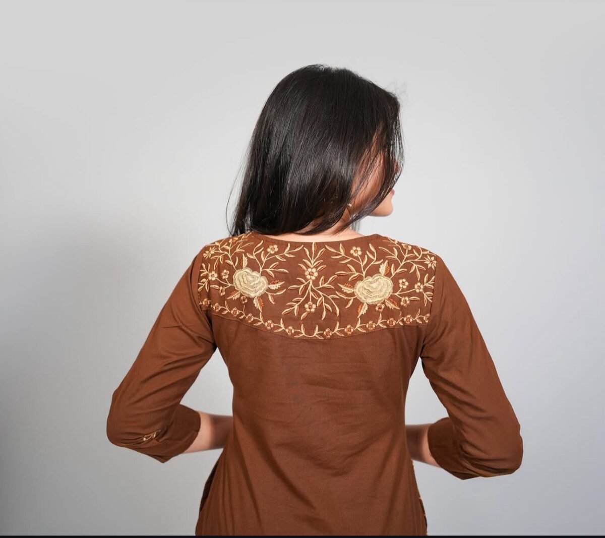Avira – Embroidered Summer Cotton Pant Set - Image 4