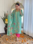 Zehra – Premium Jacquard V-Neck Kurti Set with Dupatta
