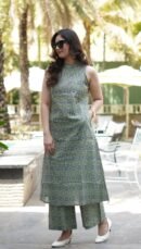 Daily wear Patterned Cotton Kurta Set