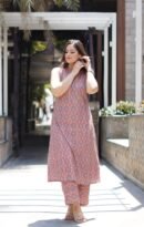 Daily wear Patterned Cotton Kurta Set