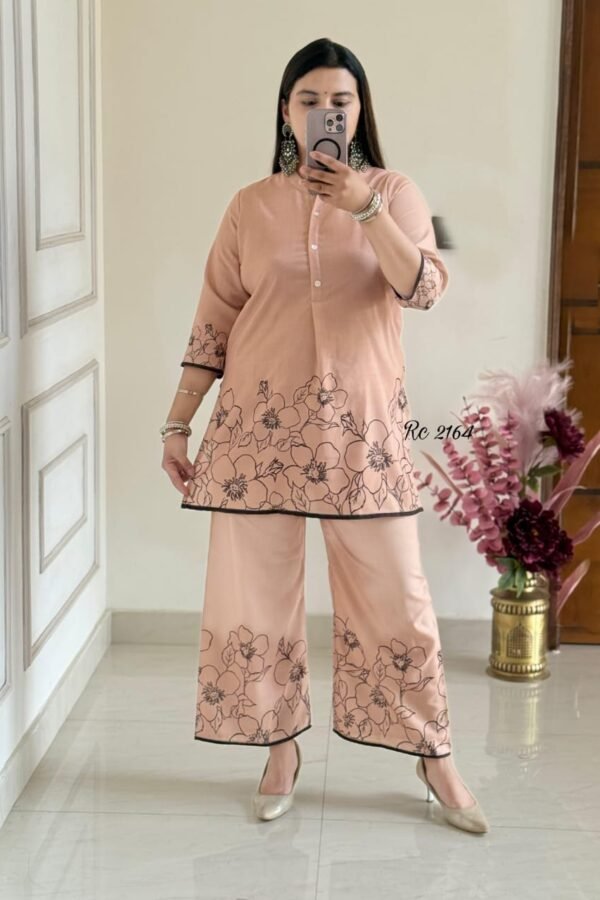 Digital Print Cotton Linen Co-ord Set