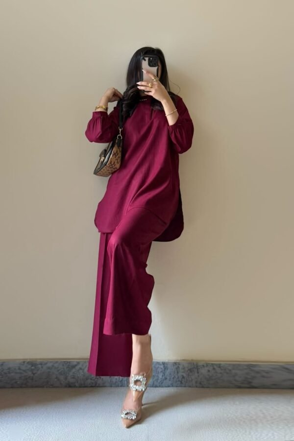 Cotton  Pleated Buttoned Co-Ord Set