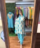 Designer Festive Wear Frock-Style Kurti Set
