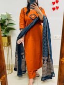 Designer Jaipuri Applique Work Cotton Suit