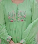 Christin – Balloon Sleeve Embroidered 3-Piece Cotton Set