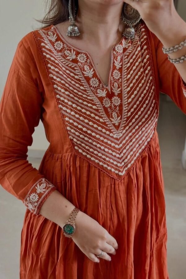 Lavina – Premium Cotton Embroidered Anarkali Suit Set