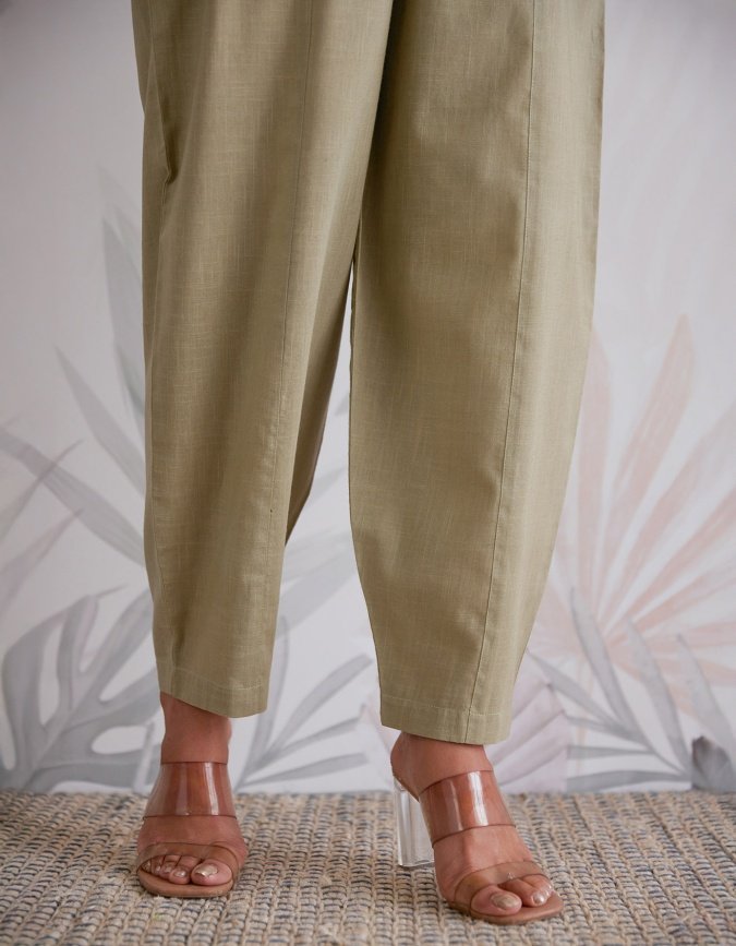 Cotton Slub Solid Co-ord Set - Image 6