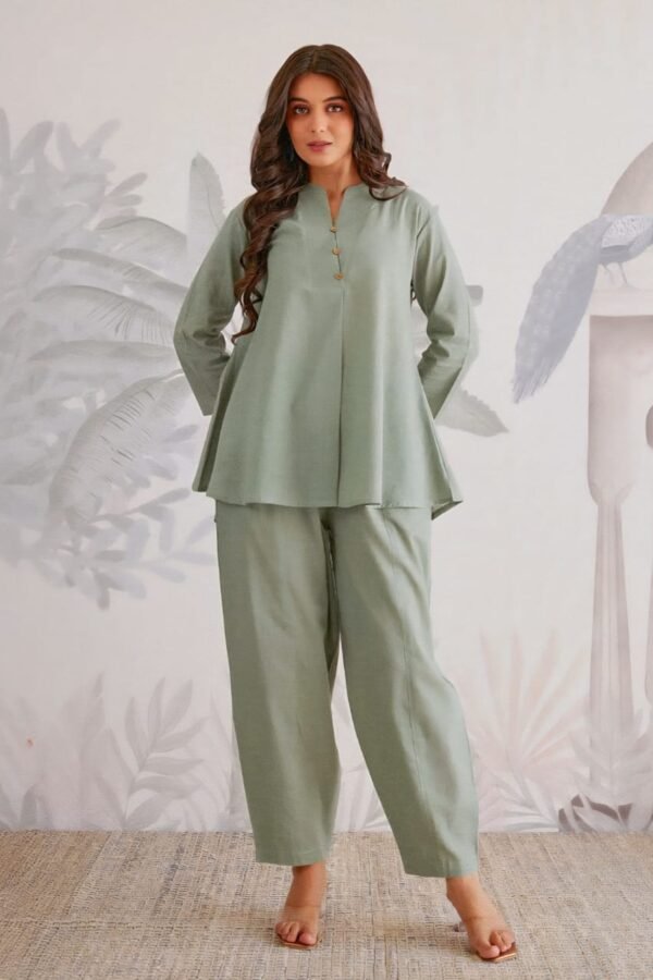Cotton Slub Solid Co-ord Set