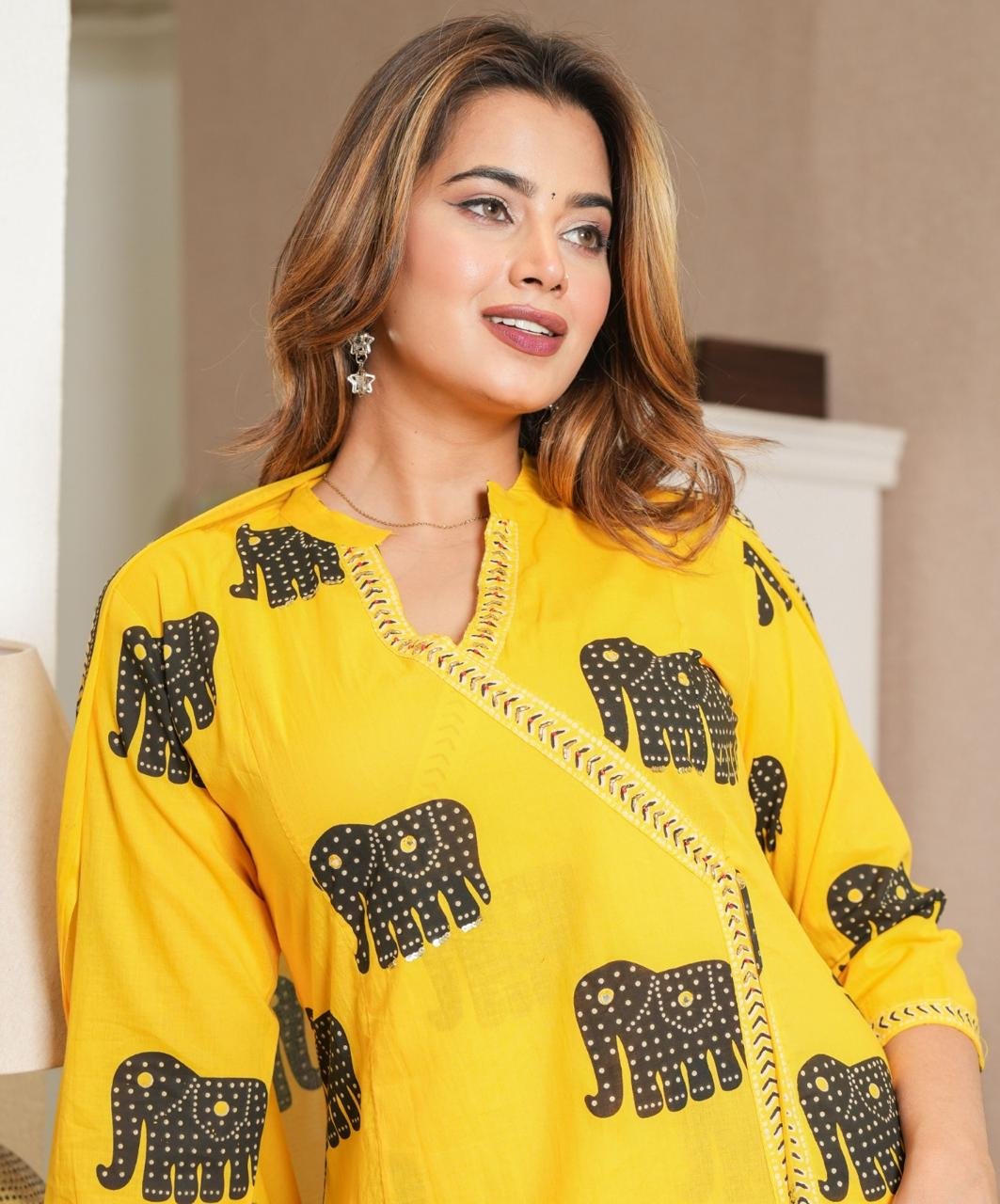 Ishita Elephant Motif Cotton Suit Set - Image 6