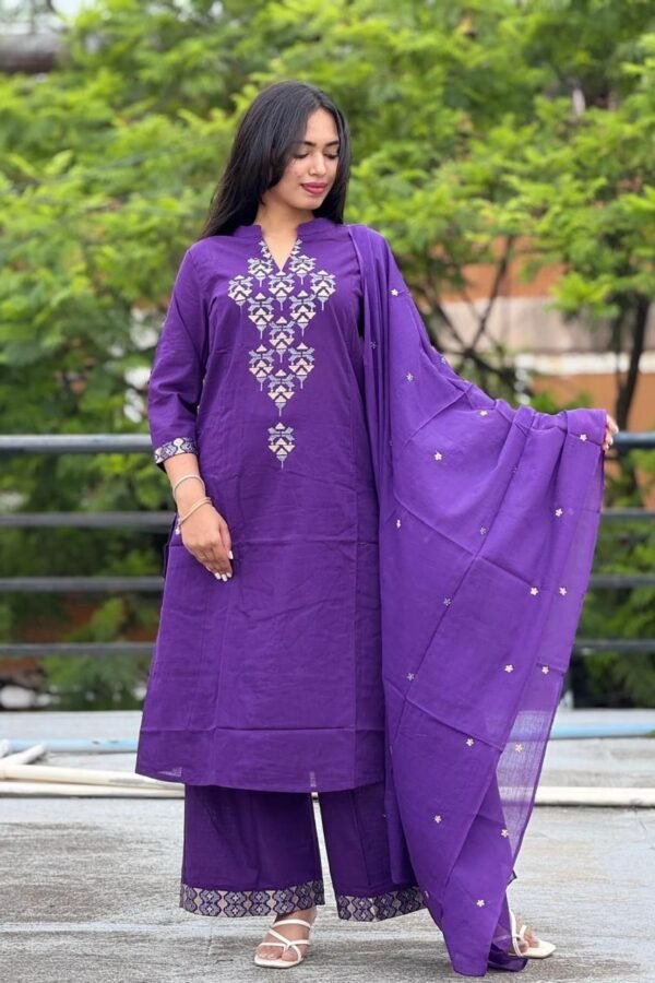 Noorvati Designer Jaipuri A-line Suit Set