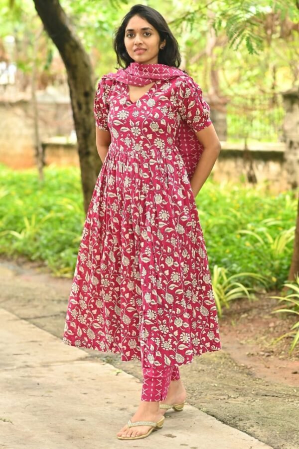 Ramira Kalamkari Charm Anarkali Set